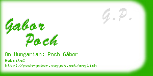gabor poch business card